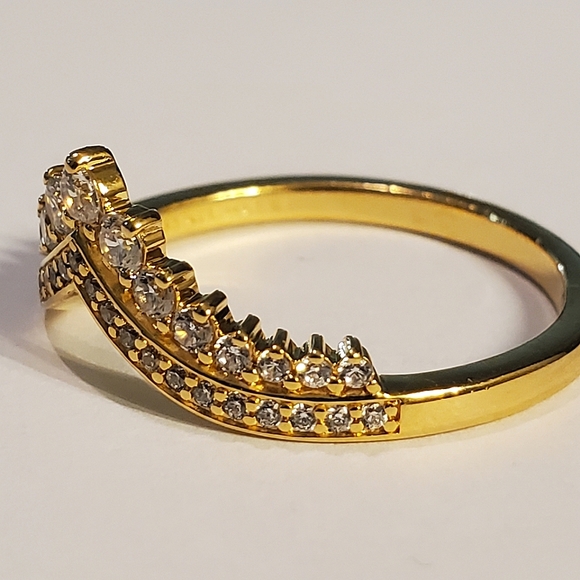 Authentic NEW Timeless Wish Tiara Ring 14K GP CZ Two Available - Picture 9 of 10